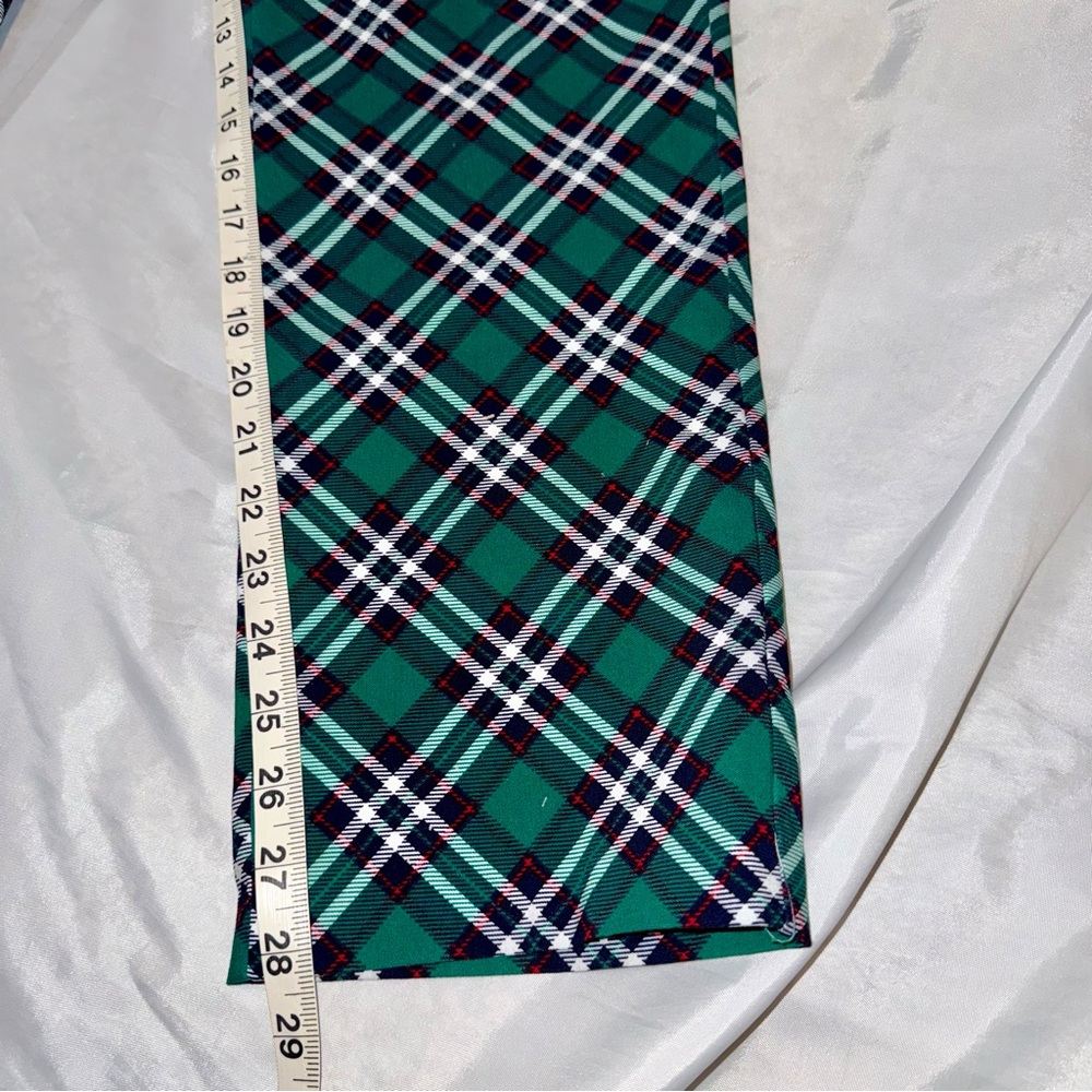 Super Cute Green/Red/White Plaid Slacks/Pants Casual Business Party Ladies 12S - Picture 8 of 8